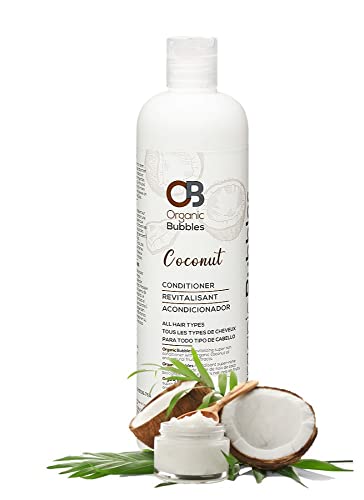 Organic Bubbles Coconut Conditioner With Aloe Vera Leaf Juice. Our Coconut Conditioner Is Organic, 100% Vegan, No Parabens, Sulphates Or Silicones. 490 Ml. #TOP2