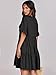 ANRABESS Dresses for Women Summer 2026 V Neck Ruffle Sleeve A Line Tiered Flowy Casual Trendy Mini Beach Dress with Pockets Black X-Large