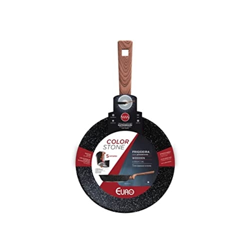 Euro Home - Frigideira de Alumínio 20 cm, 1.4 L com Antiaderente Color Stone Wooden - ALU8...