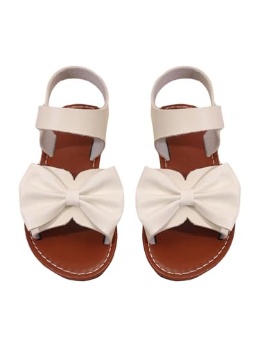 Image of GORGLITTER Girl's Sandals Dressy Bow Ankle Strap Sandal Open Toe Slides Flats Summer Cute Vacation Sandals