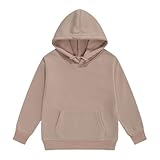 子供服 パーカー 男の子 女の子 長袖 スウェット プルオーバー 裏フリース スポーツウェア 可愛い 上着 冬用 (カーキ,150)