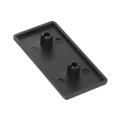 Image of uxcell 10Pcs Extruded End Cap Nylon, 30x60mm T-Slot Aluminum Profile 3060 European Standard End Cap Extrusion Plug for Trolley, Fish Tank Rack, Storage Rack, Black
