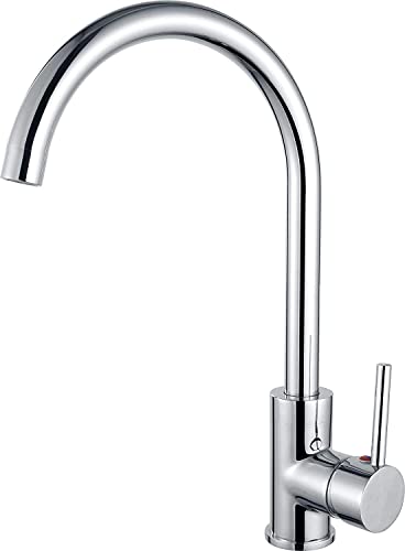 IMEX - Grifo de cocina - monomando fregadero Serie Lyon Cromado / Plateado GCR002 Cover