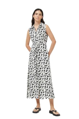 Robe chemise midi sans manches pour rester chic et fraîche au quotidien