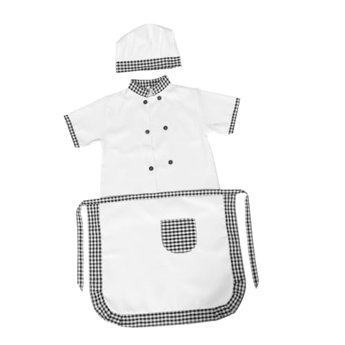 Delantal infantil chef gris evita manchas con este tejido transpirable 1