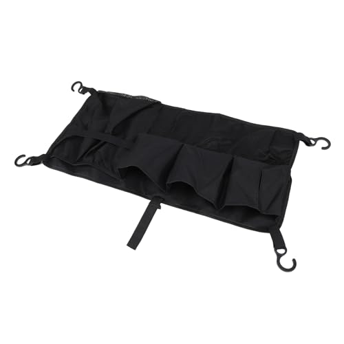 Rcniso Wagon-Seitentasche, Reißfeste Campingwagen-Seitenaufbewahrungstasche mit Mehreren Fächern, Schwarz, Leicht zu Reinigen, Zum Angeln Am Strand
