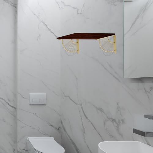 Support mural pour étagère design triangle doré chic élégant - 7
