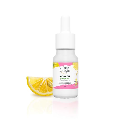 Image of Pure Origin Korean Vitamin C Bright Boosting Serum & Light Gel Sunscreen SPF 50 PA++++ Combo | Light Gel with No White Cast | Face serum for Brighter, Glowing and soft skin | For women and men | For all skin type | 60g