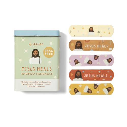 Be A Heart Original Jesus Heals Bandages PFAS Free Latex Free 2 Tins 90ct
