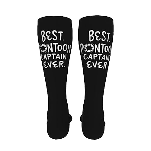 Pontoon Captain Boating Knee High Socks For Women Long Tube Socks Athletic Compression Socks Unisex High Socks Girls4