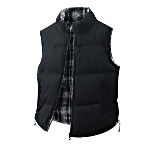 Alternative à une veste polyvalente à superposer gilet réversible à carreaux ample