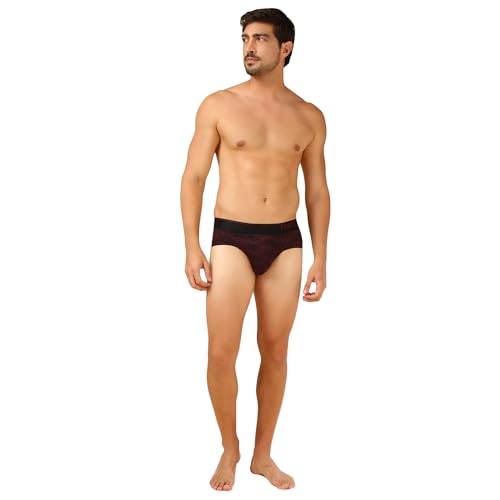 Image of Van Heusen Men Regular Fit 4 Way Stretch Body Defining Fit Allover Print Briefs - Available in Pack of 1 & 2