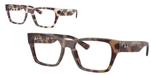Ray-Ban RX5448 Square Prescription Eyewear Frames, Photochromic Havana Brown/Demo Lens, 53 mm
