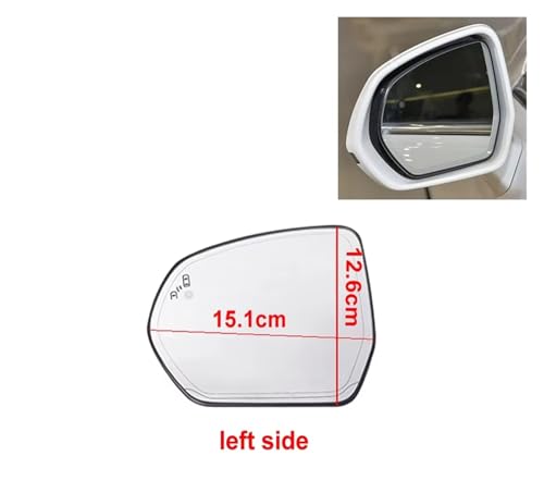 Verre rétroviseur gauche chauffant pour Ford Taurus 2015-2018 - 4