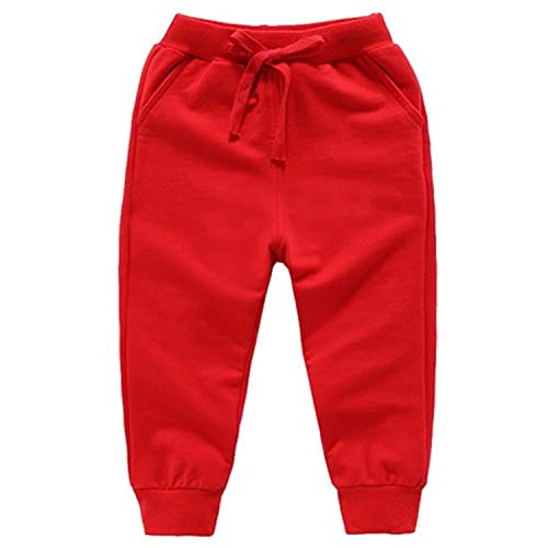 CuteOn Unisex Toddler Jogger Pants Kids Cotton Elastic Waist Winter Baby Sweatpants Pants 1-5Years