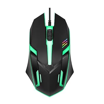 ENTWINO USB Wired Gaming Mouse E1 Black, LED Backlight up to 3200 DPI, Ergonomic Design for Gamers