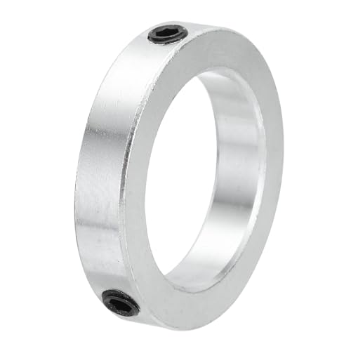 QUARKZMAN 1 Stk Tiefenanschlagringe 55mm ID Tiefenanschlag für Bohrer Verzinkter Kohlenstoffstahl Klemmring mit Gewindestift Silber