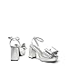DREAM PAIRS Women's Platform Chunky Heels Fashion Bowknots High Block Square Toe Dress Sandals for Wedding Bridal Party,Size 6.5,Silver-PU,SDHS2439W