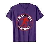 I Bleed This Schedule College Football Design T-Shirt, Men, Purple, X-Large