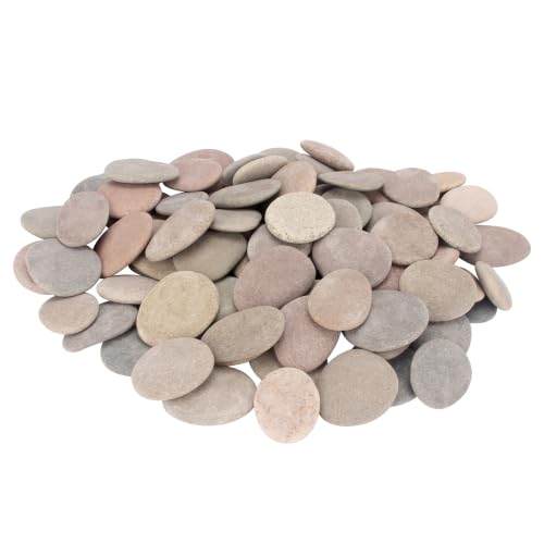 [About 101 PCS - 108 PCS](18.19 Pounds) Flat Rocks,Painting Rocks,1.96"-3.36" Craft Rocks,Stones for Arts by BLQH - Image 9