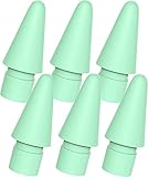 [6 piezas] Tucana Puntas de silicona compatibles con Apple iPad Pencil de 1ª y 2ª generación (paquete de 6) (verde)