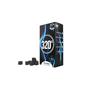 4kg – 320° Premium Coconut Shisha Coal Charcoal (25mm Cubes) for Hookah, BBQ, and Grilling – 288 Pieces, Long Burn Time, Nicotine Free, Natural, No Chemical Additives.