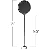 AxcessAbles 6 Inch Dual Layer Studio Microphone Pop Filter for Isolation Shield, Pop Blocker with 14 Inch Gooseneck for Blue Yeti Mic, AT2020, Recording Studios. Mic Pop Guard #1
