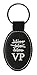 ThisWear Boss Gifts for Women Miss Mrs Ms VP Vice President Leatherette Oval Keychain Key Tag Black