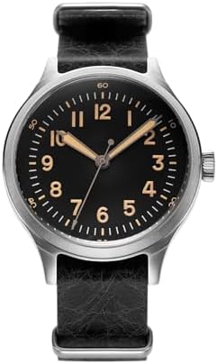 𝗔-𝟮 𝗢𝗿𝗶𝗴𝗶𝗻 - Reloj militar de campo para hombre, Relojes para hombre - Esfera Negra, Correa de Nailon/Cuero