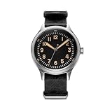 PRAESIDUS | 𝗔-𝟮 𝗢𝗿𝗶𝗴𝗶𝗻 - Orologio militare da uomo, quadrante nero, cinturino in nylon stile militare nero, cassa in acciaio inox, regalo per uomo