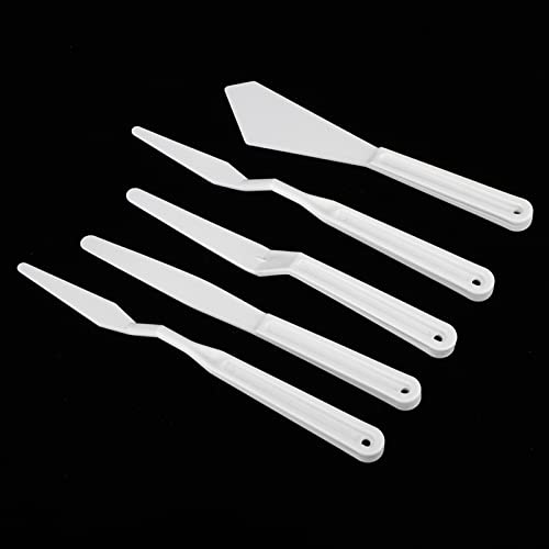 Palette Knife, Pallet Knife with 6pcs Plastic Palette Knives for Painting