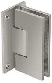 CRL Vienna 037 Series Brushed Nickel Wall Mount Shower Door Hinge with Internal 5 Degree Pin