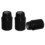 E12 candelabra socket,TWDRTDD Black Keyless Phenolic Candelabra Base Lamp Holder Light Socket (3-Pac
