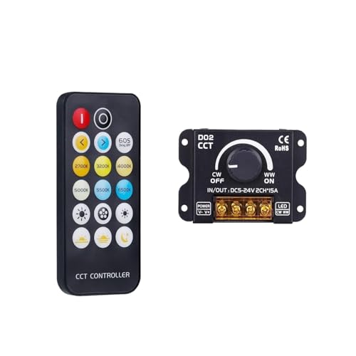 Contrôleur de gradation LED pour ajuster la lumière bicolore sans scintillement avec télécommande - 2