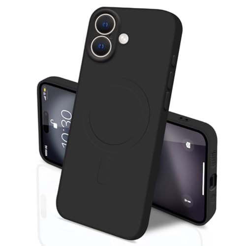 JOUMIN YAO For IPhone 16 Plus MagSafe �P�[�X �}�O�l�b�g���� �V���R�� �A�C�t�H��16Plus �J�o�[ �X�}�z�P�[�X �ی�J�o�[ �ϏՌ� �t�̃V���R�[�� ���^ ���C�����X�[�d�Ή� �X�g���b�v�z�[���t�� ����~�� �����h