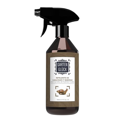 Garten Glück® Spray Anticaracoles y Babosas -500ml- Protección Natural para Plantas, Huertos y Jardín - Uso Interior y Exterior - Aceite de Menta y Tomillo - Alternativa a Veneno Caracoles y Babosas