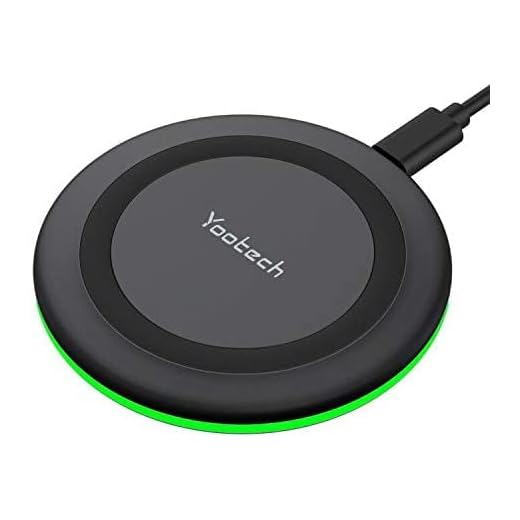 yootech Caricatore Senza Fili, Caricabatterie Wireless, 7.5W Adatto per iPhone 13/13 Pro/13 ProMax/13 Mini/12/12 ProMax/SE 2022/11/11 Pro/XS/X/AirPods Pro, 10W per Galaxy S22/S21/S20/S10, Note 20/10/9