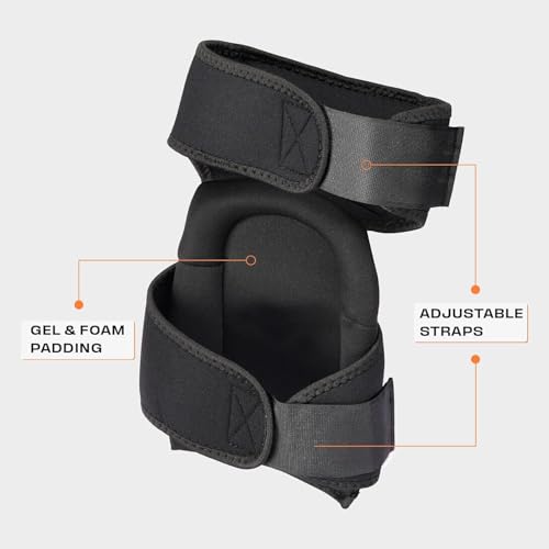 Thunderbolt Knee Pads for Men Construction Knee Pads for Work for Men and Women with Double Gel for Gardening Flooring Roofing Heavy Duty with Extra Thick Foam and Strong Adjustable Non-Slip Straps