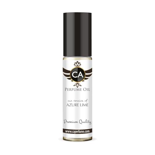 CA Perfume Impression of Azure Lime Unisex Fragrance Oil Floral Woody Musk Scent Long Lasting Perfumes for Women &amp; Men Travel Size TSA Ready Mini Parfum Body Oil Roll-on 0.33 Fl Oz 10ml