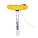 Riosupply - Termometro galleggiante per piscina, termometro galleggiante, grande, resistente, con stringa per piscina, vasca idromassaggio, acquari, laghetti