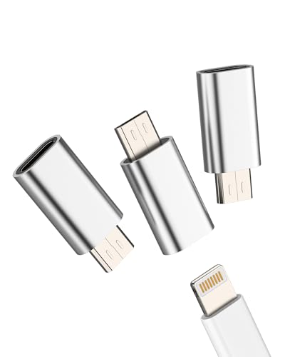 zoyuzan Adaptador Lightning Hembra a Micro USB Macho Cargador (3 Pack) Conversor Android Jack Accesorios para Compatible con Samsung Galaxy S7 Active S6 Edge Convertidor Adapter