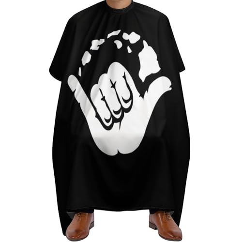 Cape de barbier Aloha Hand Hawaii pour couper les cheveux proprement chez soi