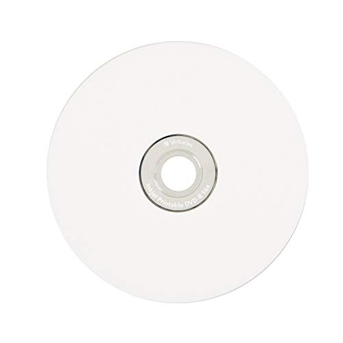 Verbatim Dvd-R 4.7Gb 16X White Inkjet Printable With Branded Hub, 100-Disc #TOP1