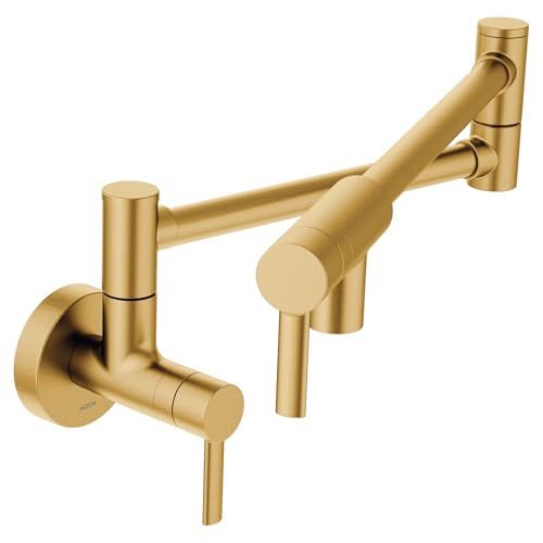 Moen S665BG Wall-Mount Pot Filler, Brushed Gold - image 1