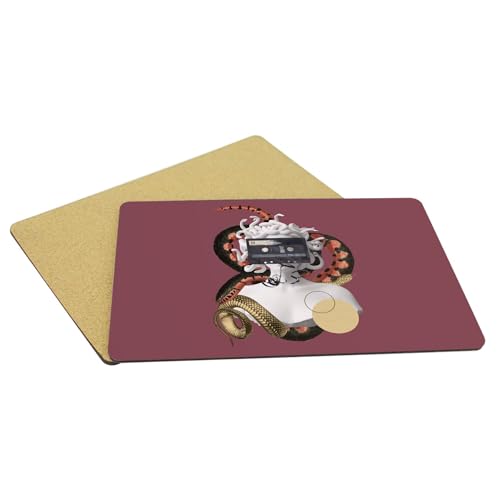 Napperon rouge souple grand format 39,5x28,5 cm set table liège