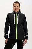 Time To Run Veste de Course a Pied pour Femme avec Poches - Légère Coupe-Vent Respirant - Idéal pour l'exercice et Le Jogging - de L Ébène