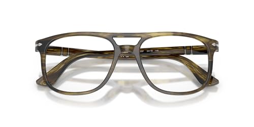 Image of Persol mens Po3329v Greta Aviator Prescription Eyewear Frames