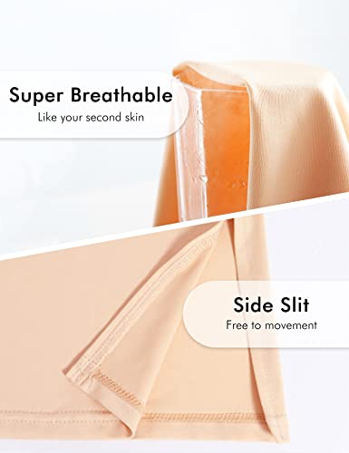 Half Slips for Under Dress Women Underskirt Dress Extender Lace Trim Knee Length3