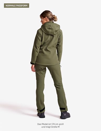 RevolutionRace Hiball Softshell Jacket für Damen, Outdoor Jacke für Wandern, Grape Leaf, M