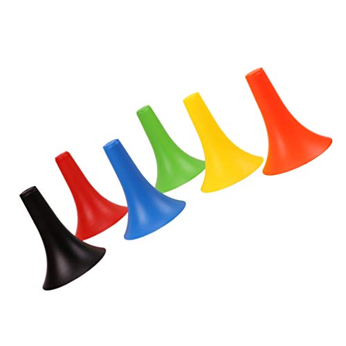 Bisportble 6 peças 23 cm marcadores de foco, cones de buzina fortes e resistentes, cones de chifre,